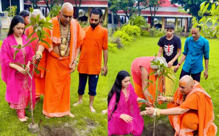Actress Shanaya Sharma Joins Avdhut Arun Giri’s Tree Plantation Drive to Promote Environmental Awareness
