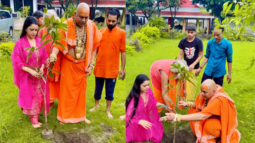 Actress Shanaya Sharma Joins Avdhut Arun Giri’s Tree Plantation Drive to Promote Environmental Awareness