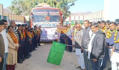 स्थानीय संघ पाटन के स्काउट 18वी राष्ट्रीय जम्बूरी के लिए रवाना