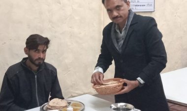 पुत्र के जन्म दिवस पर इंदिरा रसोई में कराया भोजन 