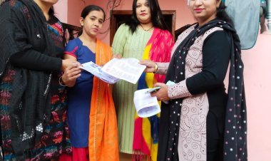 वीर बलिदानी हेमू कालाणी की जनजागरण रथ यात्रा का घर घर जा कर किया प्रचार प्रसार