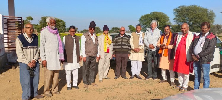 फुटाला नोजा शक्ति पीठ परिसर में राजस्थान ब्राह्मण महासभा श्रीमाधोपुर की बैठक हुई आयोजित सामाजिक संगठनों के लिए अनेकता में एकता को बनाए रखना ही समाज हित में - दिनेश गोविंद