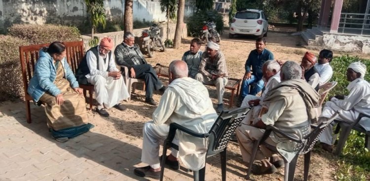 आयोजित सभा व भारत जोड़ो यात्रा के लिए विभिन्न गाँवो में जाकर कार्यकर्ताओं को दिया धन्यवाद
