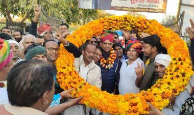 नीमकाथाना जिला बनाओ यात्रा के खण्डेला में प्रवेश होने पर प्रधान गिरीराज सिंह ने स्वागत कर दिया समर्थन