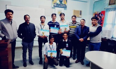 महर्षि अरविंद के छात्रों ने मारी बाजी दूसरा स्थान प्राप्त किया टेक्शीटिज हैकथॉन प्रतियोगिता मे