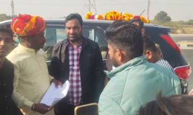 राष्ट्रीय लोक तांत्रिक पार्टी के सुप्रियो नागोर सासंद बेनीवाल का स्वागत किया! 