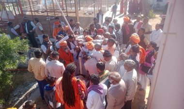 राजलदेसर में पुष्कर महोत्सव को लेकर धर्म ध्वजारोहण की की स्थापना