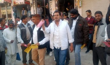 महारैली को लेकर बाजारों में जनसंपर्क