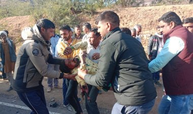 बोलेरो व मोटरसाइकिल में हुई भिड़ंत, दो युवक घायल