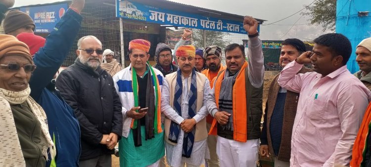 किसान मोर्चा ने किया भाजपा प्रदेश प्रवक्ता रामलाल शर्मा एवं चेतानी का स्वागत