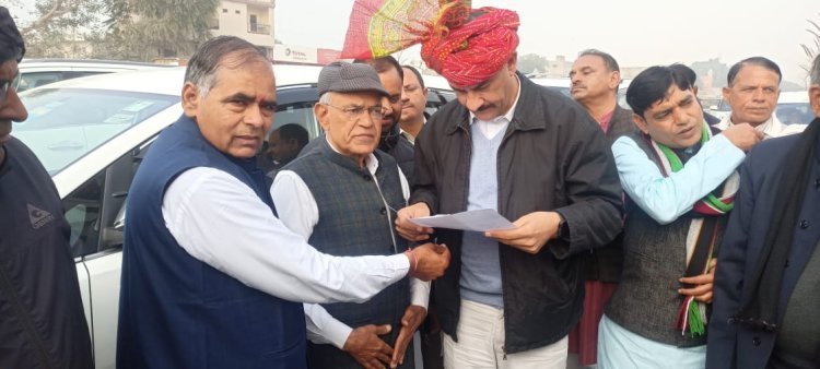 राष्ट्रीय महासचिव सिंह के बहरोड़ आगमन पर किया स्वागत