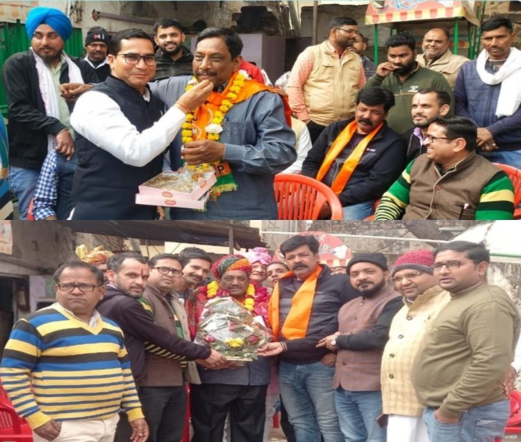 नवनियुक्त जिलाध्यक्ष ( दक्षिण) का किया भव्य स्वागत