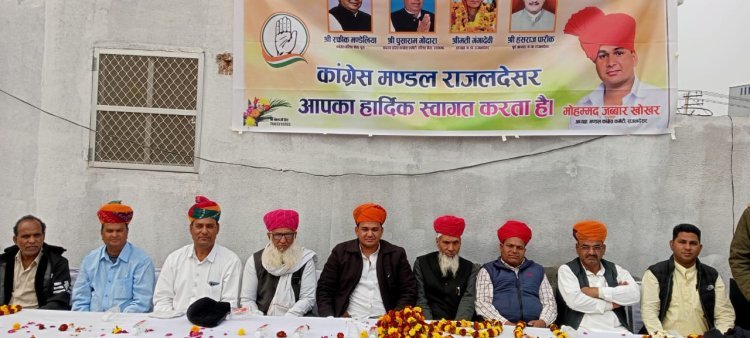 मुस्लिम परिषद द्वारा कांग्रेस नगर अध्यक्ष जबार खोकर का क्या अभिनंदन