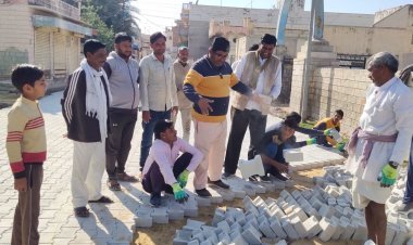 48 लाख रुपए की लागत से बन रही सड़क का जनप्रतिनिधियों ने निरीक्षण किया