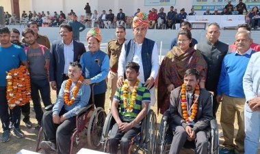 राज्य स्तरीय पैरा एथलेटिक्स तीन दिवसीय प्रतियोगिता का किया शुभारम्भ
