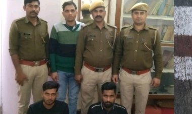 Police arrested two accused of firing and recovered a country made pistol and car