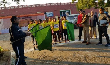 जिला स्टेडियम में हाफ मैराथन दौड़ प्रतियोगिता आयोजित