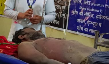 विद्युत लाईन की चपेट में आने से युवक घायल 