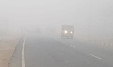 फरवरी के मध्य में छाया घना कोहरा, दृश्यता बेहद कम