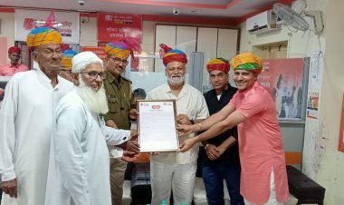 बैंक ऑफ बड़ौदा ने किया डीडवानिया व युवा विकास समिति का किया सम्मान