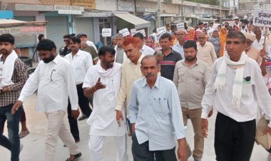 जिले की मांग को लेकर जनहित संघर्ष मोर्चा ने निकाली रैली