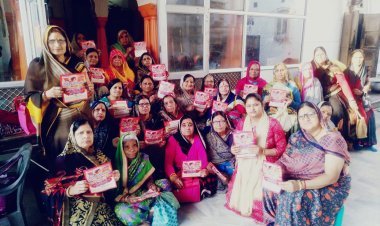 विशाल भगवा वाहन रैली व रामनवमी शोभायात्रा के लिए ‌मातृशक्ति ने किया जनसंपर्क