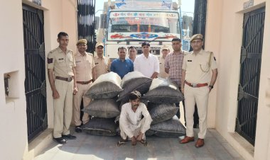 भानीपुरा पुलिस ने 150 किलो डोडा पोस्त सहित एक आरोपी गिरफ्तार, लहसुन के निचे छिपाकर ले जा रहे थे डोडा पोस्त