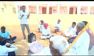 भारतीय किसान संघ चूरू के जल आंदोलन को लेकर घंटेल में हुई बैठक