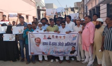 रतननगर पहुंचा हाथ से हाथ जोड़ो अभियान