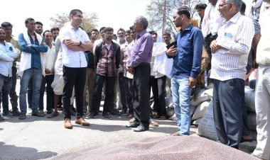 कृषि उपज मण्डी सवाई माधोपुर का जिला कलेक्टर ने किया निरीक्षण