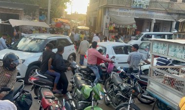 उदयपुरवाटी कस्बे के मुख्य बाजार में रोज लगता है जाम..