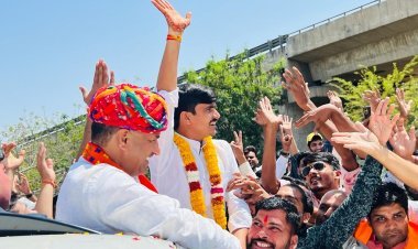 भाजपा कार्यकर्ताओ ने नवनियुक्त प्रदेशाध्यक्ष सीपी जोशी का जगह-जगह किया भव्य स्वागत