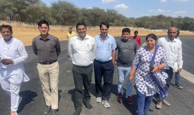 पूनियां ने किया राजगढ स्टेडियम का निरीक्षण