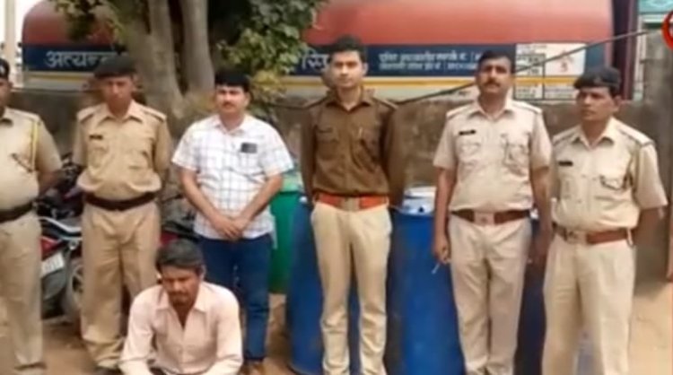 अवैध शराब बनाने के काम आने वाली 1400 लीटर स्प्रिट बरामद सात ड्रमों में भर रखी थी, बहरोड़ से लाई जा रही
