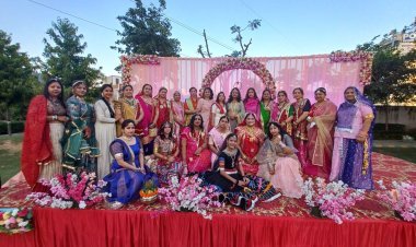 द सुपर एंजल्स ग्रुप् घूमर नाइट विद गणगोर सेलिब्रेशन