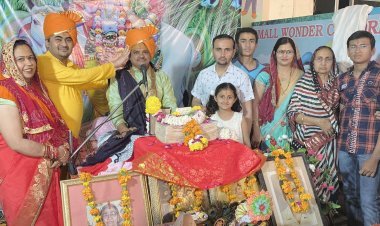 भागवत कथा संपन्न, कथावाचक का किया अभिनंदन