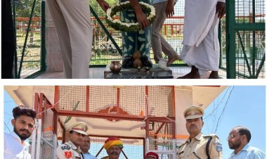 शौर्य दिवस पर किया रामपुरा शहीद मुकेश कुमार बुनकर के परिजनों का सम्मान