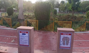 नेहरू गार्डन में सौन्दर्यकरण के साथ जनोपयोगी सुविधाएं कराई जा रही है विकसित 