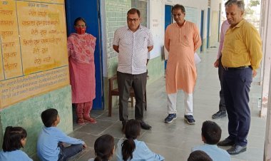 विद्यालयों में पोषाहार निरीक्षण किया