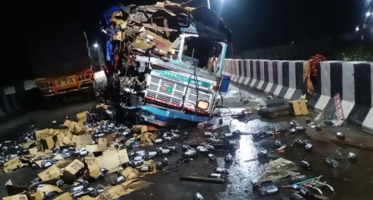 सड़क हादसे में हुई ट्रक चालक की मौत