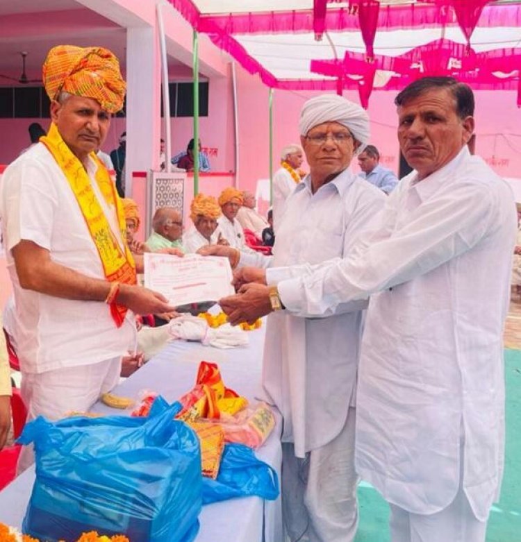 बालाजी धाम ठीकरिया में सम्मान समारोह आयोजित