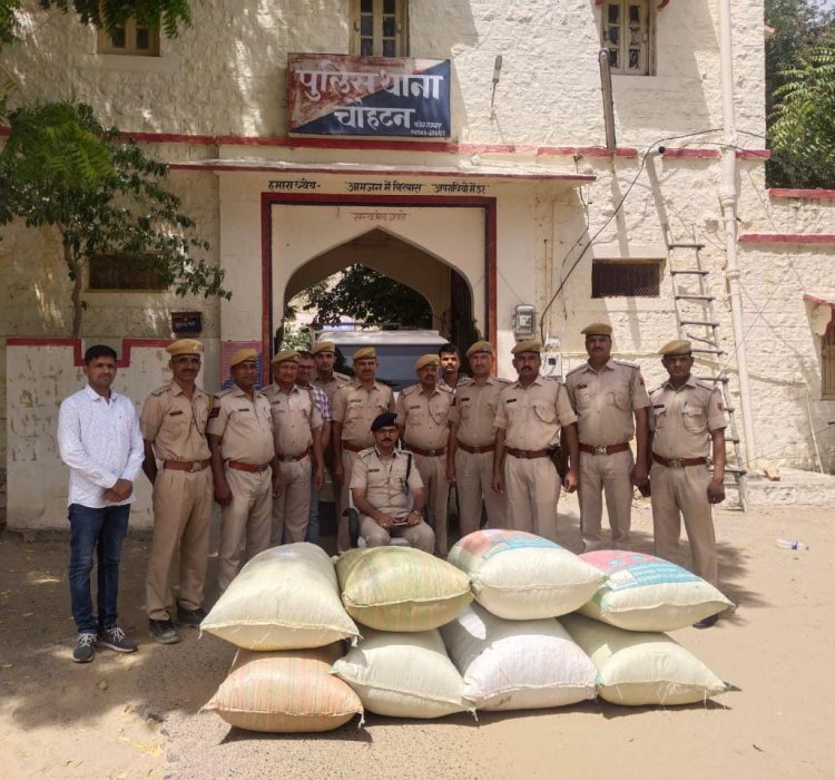 तस्करों का पुलिस ने धोरों में 50 किलोमीटर किया पिछा