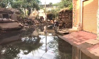 नालियां जाम होने से मोहल्लों में  बरसाती पानी का भराव,आमजन परेशान