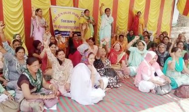 एलएचवी, एएनएम संघ ऑफ राजस्थान के पदाधिकारियों का धरना जारी