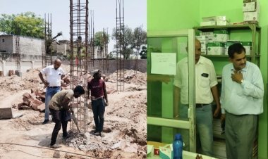सीएमएचओ ने किया अस्पताल व निर्माणधीन कार्य का निरीक्षण