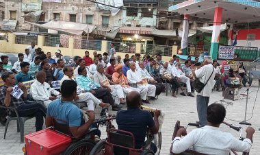 गांधी चौक में हुई सुजला महसत्याग्रह के तहत बैठक 