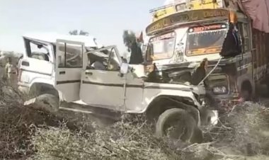 ट्रक और बोलेरो की आमने-सामने हुई भिड़ंत, बोलेरो में सवार दो की घटनास्थल पर मौत