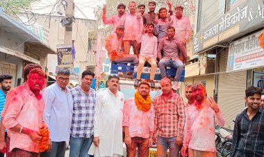 अध्यक्ष बनने पर आनंद पिलाणिया का निकाला विजयी जुलूस