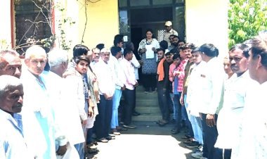 मन्दिर की जमीन से कब्जा हटाने को लेकर  हुए विवाद में न्याय की मांग