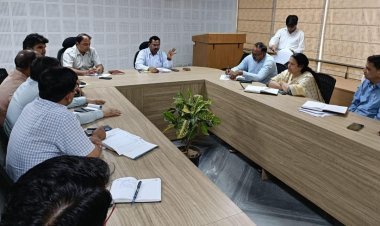 नव घोषित जिला खैरथल में जिला स्तरीय कार्यालय संचालन के संबंध में बैठक आयोजित 